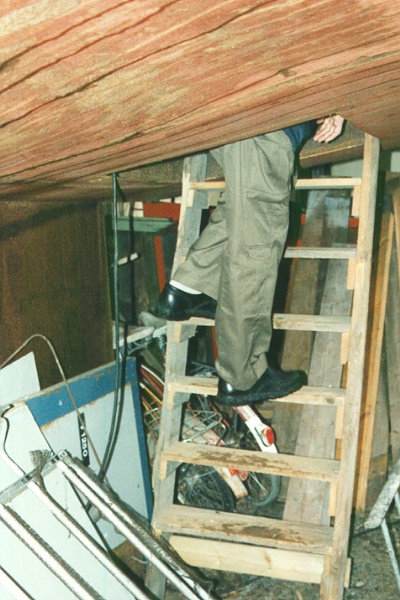 Simple entering during construction, through a hole in the bottom. Erik.