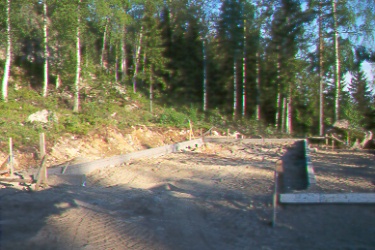 Current state of boat house building site. Grund