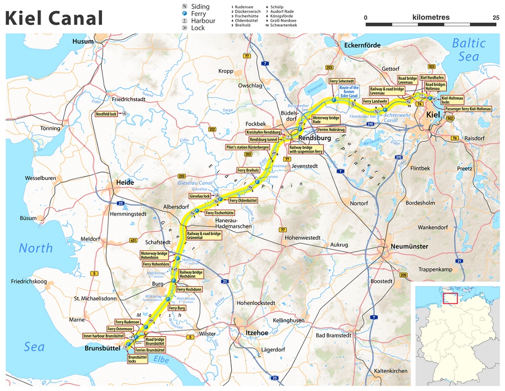Karta Kiel Canal
